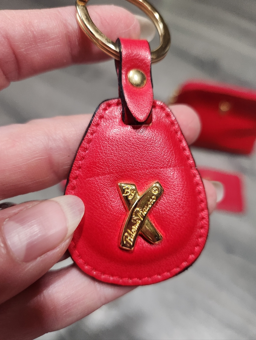 RARE Red Vintage Paloma   Picasso Lamb Leather 4PC Set - Picture 8 of 10